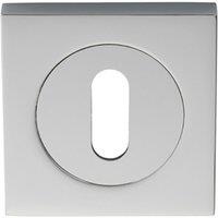 Loops Square Lock Profile Escutcheon 51 x 51mm Concealed Fix Polished Chrome