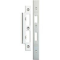 Loops Forend Strike & Fixing Pack For DIN Euro Sash & Bathroom Lock Bright Steel in Metallics