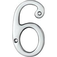 Loops Polished Chrome Door Number 6/9 75mm Height 4mm Depth House Numeral Plaque