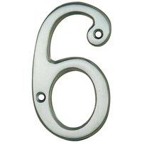 Loops Satin Chrome Door Number 6/9 75mm Height 4mm Depth House Numeral Plaque