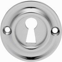 Loops 42mm Standard Keyhole Profile Escutcheon Rounded Ridge Polished Chrome