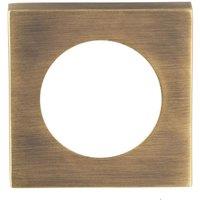 Loops PAIR Screw On Square Rose Cover Plates 52 x 52mm 10mm Depth Antique Brass in Metallics