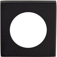 Loops PAIR Screw On Square Rose Cover Plates 52 x 52mm 10mm Depth Matt Black