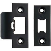 Loops Forend Strike & Fixing Pack Suitable for Tubular Latch Matt Black