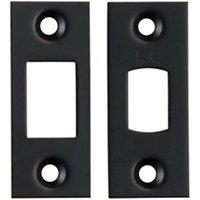 Loops Forend Strike & Fixing Pack Suitable for Tubular Deadbolt Matt Black