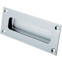 Loops Recessed Sliding Door Flush Pull Handle 100 x 50mm Satin Anodised Aluminium