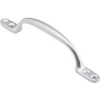 Loops Sash Window Bow Shaped Lift Handle 158 x 12mm 30mm Proj Satin Chrome