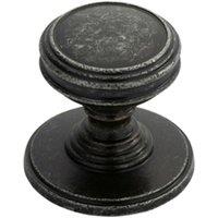 Loops Ringed Tiered Cupboard Door Knob 25mm Diameter Pewter Cabinet Handle