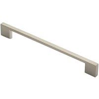 Loops Slim D Shape Pull Handle 220 x 8.5mm 192mm Fixing Centres Satin Nickel in Metallics