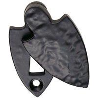 Loops Shield Deisgn Antique Covered Escutcheon Lock Profile 58 x 32mm Black Antique