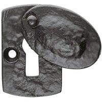 Loops Plaque Design Antique Covered Escutcheon Euro Profile 43 x 29mm Black Antique