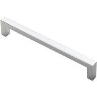 Loops Square Block Pull Handle 170 x 10mm 160mm Fixing Centres Polished Chrome