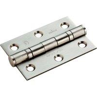 Loops PAIR 76 x 51 x 2mm 7 Ball Bearing Hinge Satin Stainless Steel Interior Door in Metallics
