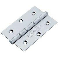 Loops PAIR 76 x 51 x 1.5mm Brass Washered Butt Hinge Bright Stainless Steel in Metallics