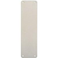 Loops Plain Door Finger Plate 300 x 75mm Satin Stainless Steel Push Plate in Metallics
