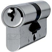 Loops 60mm EURO Double Cylinder Lock Keyed to Differ 5 Pin Nickel Plated Door in Metallics
