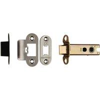 Loops 76mm Heavy Sprung Tubular Latch Radius Satin Stainless Steel Door Latch in Metallics