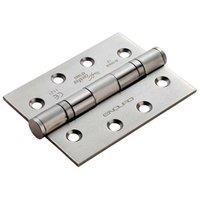 Loops PAIR 102 x 76 x 3mm 13 Ball Bearing Hinge Satin Stainless Steel Interior Door in Metallics