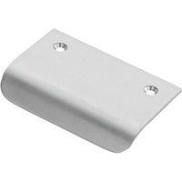 Loops Semi Concealed Cabinet Finger Pull Handle 52mm Fixing Centres Satin Chrome