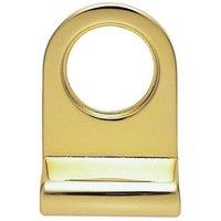 Loops Cylinder Latch Pull Night Latch Door Handle 72 x 48mm Polished Brass in Metallics