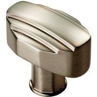 Loops Square Cabinet Door Knob Geometric Design 30 x 20mm Satin Nickel in Metallics