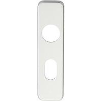 Loops PAIR Door Handle Oval Backplate for Safety Levers 154 x 40mm Satin Aluminium