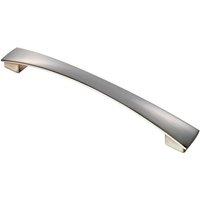 Loops Curved Bow Pull Handle 218.5 x 26mm 192mm Fixing Centres Satin Nickel in Metallics
