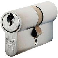 Loops 70mm EURO Double Cylinder Lock Keyed to Differ 5 Pin Satin Chrome Door