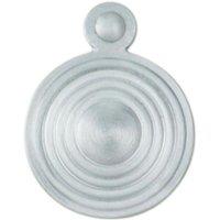 Loops 32mm Lock Profile Round Escutcheon Reeded Design Satin Chrome Keyhole Cover