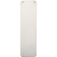 Loops Plain Door Finger Plate 300 x 75mm Bright Stainless Steel Push Plate in Metallics