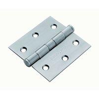 Loops PAIR 76 x 76 x 2mm Standard Bearing Door Hinge Satin Stainless Steel in Metallics