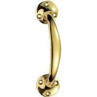 Loops Victorian Bow Shaped Pull Handle 152mm Length 32mm Proj Polished Brass in Metallics