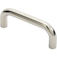 Loops Round D Bar Pull Handle 169 x 19mm 150mm Fixing Centres Bright Steel in Metallics