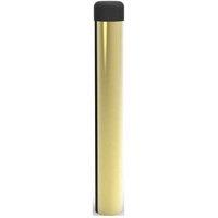 Loops Rubber Tipped Wall mounted Doorstop Cylinder 71 x 16mm Polished Brass in Metallics