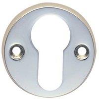Loops 45mm Euro Profile Open Escutcheon 8mm Depth Polished Chrome Keyhole Cover