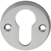 Loops 45mm Euro Profile Open Escutcheon 8mm Depth Satin Chrome Keyhole Cover