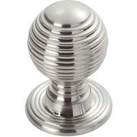 Loops Textured Reeded Ball Cupboard Door Knob 23mm Dia Polished Chrome Handle