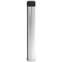 Loops Rubber Tipped Wall mounted Doorstop Cylinder 71 x 16mm Polished Chrome