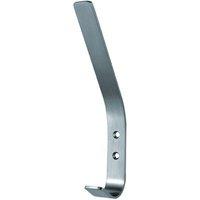 Loops Flat Bar One Piece Hat & Coat Hook 60mm Projecion Satin Stainless Steel in Metallics