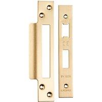 Loops Square Forend Strike & Fixing Pack Suitable for Sashlocks Satin Brass in Metallics