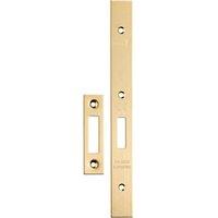 Loops Forend Strike & Fixing Pack Suitable for DIN Euro Deadlock Satin Brass in Metallics