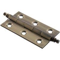 Loops PAIR 64 x 35 x 2mm Finial Cabinet Hinge Antique Brass Decorative Cupboard in Metallics