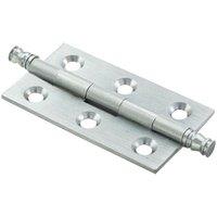 Loops PAIR 64 x 35 x 2mm Finial Cabinet Hinge Satin Chrome Decorative Cupboard