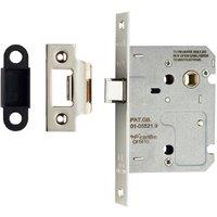 Loops 76mm Residential Contract Upright Latch Square Forend Nickel Plated in Metallics