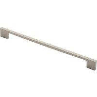 Loops Slim D Shape Pull Handle 290 x 9mm 256mm Fixing Centres Satin Nickel in Metallics