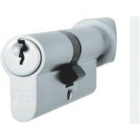 Loops 60mm EURO Cylinder & Thumbturn Lock Keyed to Differ 5 Pin Satin Chrome Door