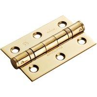 Loops PAIR 76 x 51 x 2mm 7 Ball Bearing Hinge Stainless Brass Interior Door in Metallics
