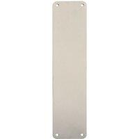 Loops Plain Door Finger Plate 350 x 75mm Satin Stainless Steel Push Plate in Metallics