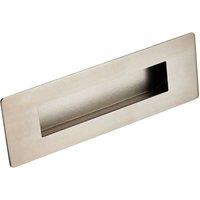 Loops Recessed Sliding Door Flush Pull Handle 180 x 60mm Satin Stainless Steel in Metallics