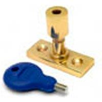 Loops Locking Casement Window Stay Pin 28.5mm Fixing Centres Polished Brass in Metallics